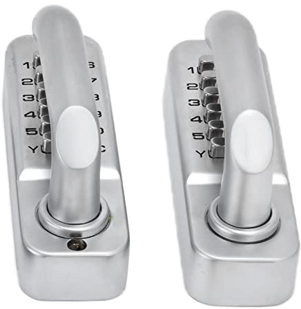 Serrure à Clavier à Bouton Mécanique, Poignée Double Face Serrure à Combinaison Mécanique Serrure Mécanique Sécurité à Code Numérique Clôture en Fer Forgé Porte de la Maison