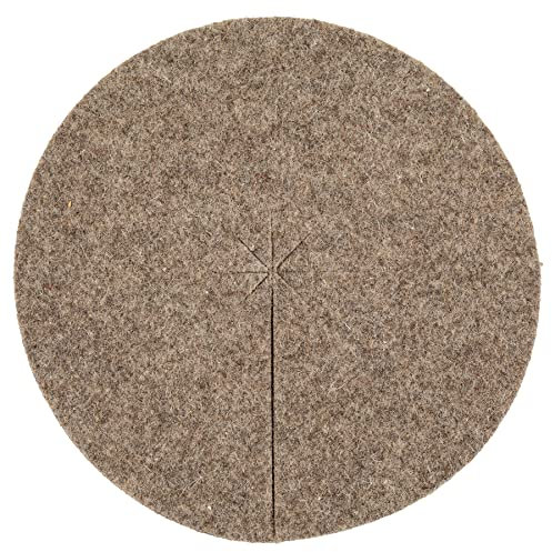 La Cordeline Lot de 2 disques paillage Laine 600gr/m, 40cm Naturelle