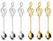 6 Stück Teelöffel Edelstahl Löffel, Edelstahl Musikalische Kaffee Löffel, Kaffeelöffel Set, für Zuhause, Dessertlöffel, Eis Löffel, Joghurtlöffel