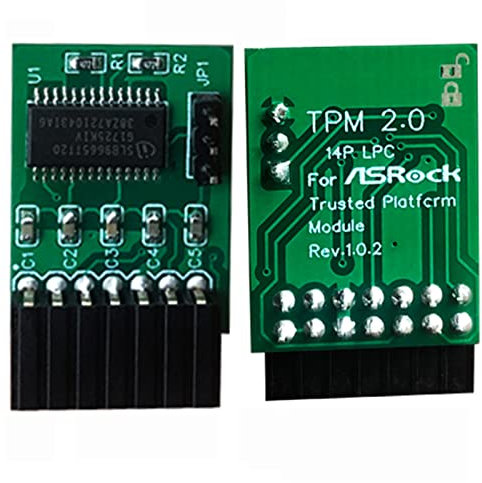 NUHFUFA LPC 14 Pin ASROCK Rack TPM2.0 Sicherheitsmodul Motherboards Modul für Asrock TPM2 -SLI -S -SPI Plattform Ersatzteil