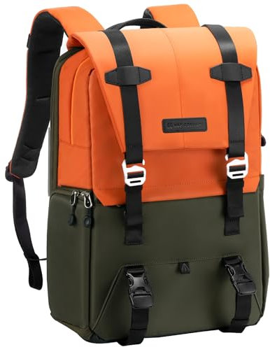 K&F Concept Kamerarucksack, Camera Bag für Fotografen, Fotorucksack Kamera Rucksack mit 15-15,6-Zoll-Laptopfach, kompatibel für Canon/Nikon/Sony/DJI Mavic Drone (20L)