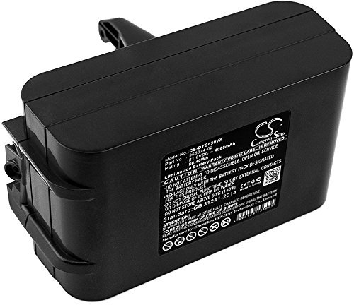 Cameron Sino Batterie de rechange pour Dyson Absolute, DC58, DC61, DC62, DC62 Animal, DC72, DC74 Animal, SV03, SV03 Animal Pro, SV04, SV05, SV05 Absolute 4000 mAh / 86,40 Wh