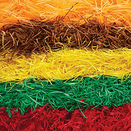Baker Ross FX112 Autumn Shredded Tissue Paper - Pack of 100g, Kids Crafts Paper, Ideal for Wrapping, Packing, Decorations, Arts and Crafts Supplies