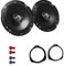 JVC CS-J620X Auto Lautsprecher 16,5 cm mit Einbauset passend für Opel Corsa D ab 2006 Türen vorne 600 W 165mm 2 Wege Koax