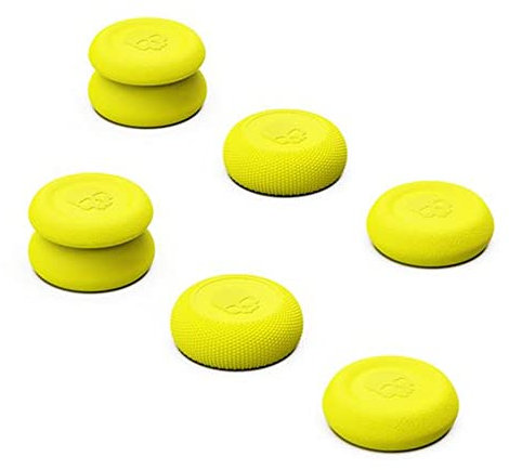 Thumb Grip Set FPS CQC Joystick Cap Thumbstick Cover for PS4 for PS5 for NS Pro Controller Skin Accessories (Yellow)