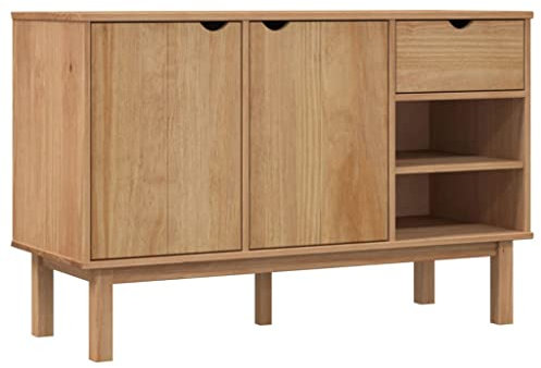 vidaXL Sideboard Schrank Anrichte Beistellschrank Kommode Mehrzweckschrank Standschrank Wohnzimmerschrank 114x43x73,5cm Massivholz Kiefer