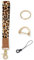 Vicloon Schlüsselband für das Handgelenk, Schlüsselbänder Wristlet, mit Metall Ring und Hohe Qualität Leder, Keychain Handgelenksband, für Schlüssel, Mobile Handys Telefon, Kamera(Leopardenmuster)
