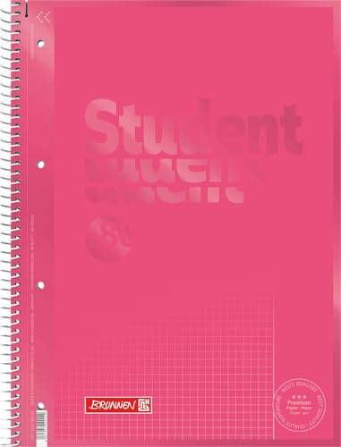 BRUNNEN Collegeblock Premium Student Colour Code | A4, Lineatur 26, 80 Blatt, tulip
