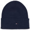 Tommy Hilfiger Damen Strickmütze Essential Flag Wintermütze, Blau (Space Blue), Onesize