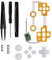 DAGIJIRD 1 lot de joysticks multicolores lumineux Dpad pour manette PS4