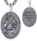 INFUSEU Erzengel Michael Kette, 925 Sterling Silber Heiliger Michael Medaillen Anhänger Gebetsmünzen Christlicher Religiöser Amulett ST. Michael Schmuck für Frauen Männer