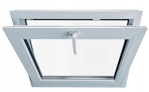 PCV Finestra a battente per finestre, cantine, garage, molte varianti (PCV 1000 x 500 mm)