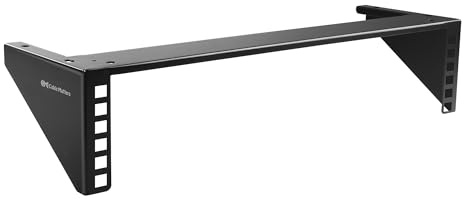 [Enhanced] Cable Matters Max 170 lbs 19-inch Vertical 2U Wall Rack Bracket | Heavy Duty, Vertical and Horizontal Installation, for 19-Inch Network Server and Equipment, Patch Panel Bracket