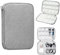 CPYJW Voyage Accessoires,Gris Sac Électronique Organisateur Cable Organisateur De Câble Gris Essentiels Voyage Rangement pour Téléphone Portable Disque Dur Banque d'alimentation Cartes SD Organisateu