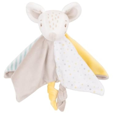 Kikkaboo Baby Schmusetuch Doudou, Rassel, Kuscheltier, Einschlafhilfe, ab Geburt, Farbe:beige/gelb