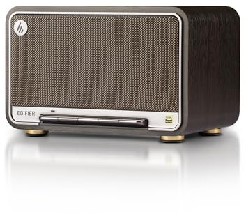 EDIFIER D32 - Enceinte Bluetooth sans Fil Fonctionne avec Airplay 2 certifié Hi-Res Audio - 60 W RMS - Walnut