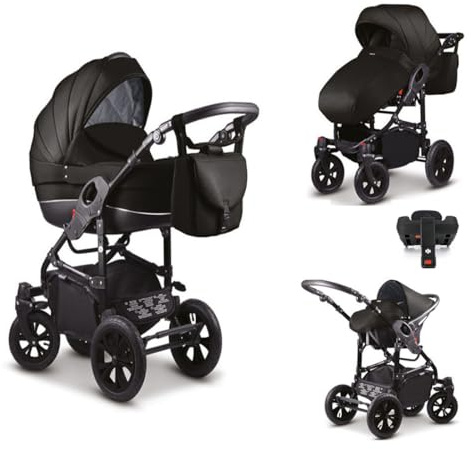 Kinderwagen-Set Craft 5 in 1 inkl. Sportsitz, Autositz, Iso Base und Zubehör - 17 Teile - in 18 Farben