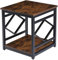 ZIONTOME End Table Mini Fridge Stand with Large Storage