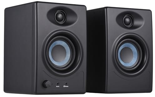 Jemora Altavoces de Monitor de Estudio de 50 W Altavoz de monitoreo BT inalámbrico de Escritorio Altavoz de Monitor de Campo cercano Activo Entrada ada estéreo para Juegos Ver películas