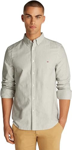 Tommy Jeans Men's TJM Slim Oxford Shirt EXT DM0DM20668 L/S, Blue (Dark Night Navy Stripe), XS