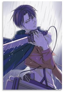 MNABSO Attack on Titan Comics Levi Ackerman Art Poster Dekorative Malerei Leinwand Wandkunst Wohnzimmer Poster Schlafzimmer Malerei 12x18inch(30x45cm)