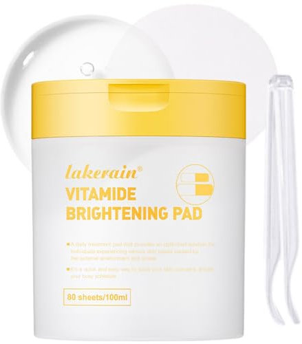 Vitamide Brightening Toner Pads, 80 Toner Face Wipes - Vegan Face Hypoallergenic Face Pads With Niacinamide, Sea Buckthorn - Radiance Boost Pads For Clear, Illuminate Skin (Orange-Vitamin)