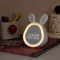 Thaookte Kinder-Wecker, Baby-Nachtlicht, Kaninchenlampe, Batterie-Wecker, Nachttischlampe, Nachttischlampe, LED-Smart-Wecker für Babys, Mädchen, Neugeborene, niedliche Schlafzimmer-Dekoration, Weiß
