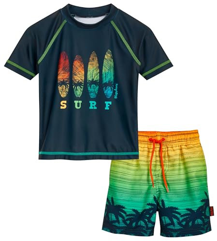 Playshoes Ensemble Rash-Guard 2 pièces pour garçon, Indigo, 98-104