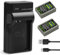 iPrize 2-Pack BLN-1 Akku 1200mAh und Ladegerät für Olympus OM-D, E-M5, E-M1, E-M5 Mark II, E-P5, Pen-F, HLD-6 Kameras