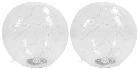 Wakects Solar Schwimmende Pool Beleuchtung, Schwimmkugeln Teich Solar, 2 Stück 14 Inch Schwimmende Pool Licht, für Miniteich Terrassenteich Solarbrunnen Garten Balkon