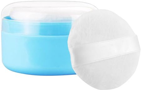 Babypuderbehälter mit Quaste – Tragbare PP-Baby-Hautpflege | After Bath Powder Case | Leere Talkum Aufbewahrungsbox Spender Jar Pot Make-up Lose Staubhalter für Reisen Zuhause Kind Frauen