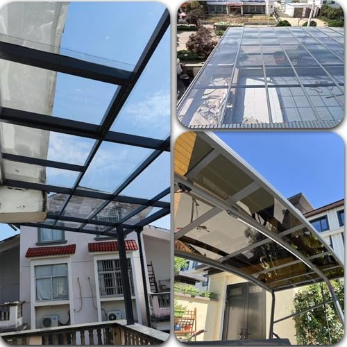 polycarbonate roofing sheets Clear Polycarbonate Roofing Sheets, Transparent Pergola Cover, Roof Panel Replacement, Greenhouse Replacement Canopy for Garden Carport(1m x3.5m(3.3ftx 11.5ft))