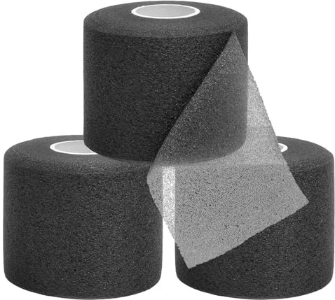 KQDRAVINE 3 Rollos de Cinta Deportiva de Espuma para Tobillos, Muñecas, Manos, Codos y Rodillas, 6 cm x 20 m, Cinta de Pre-vendaje, Previene Lesiones en la Piel y Residuos Adhesivos