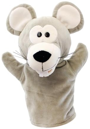 Sharplace Souris Marionnette Chat Gant de Lutte Enseignement Conte avec Bouche Fonctionnelle Peluche Jouet pour Jeu de Rôle Exercice Intérieur Chaton