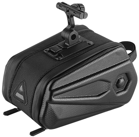 Dcfbkl Fahrradsatteltasche, Hartschale, Sitz, wasserdicht, Fahrradtasche mit reflektierenden Streifen, einfache Installation