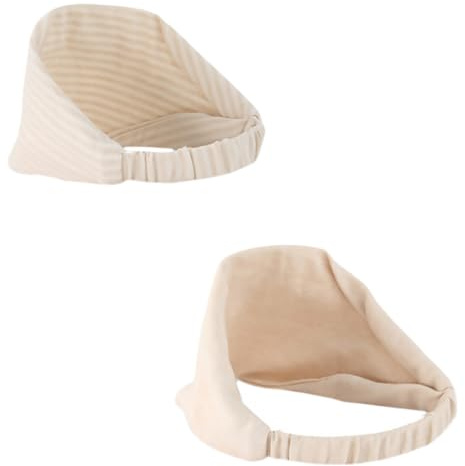 HOMSFOU Lot de 2 Foulards Coupe-vent en Coton Élastique, Foulard Chaud pour Femmes Enceintes et Post-partum, Bandeaux Respirants et Confortables, Accessoires Automne-hiver Style Aléatoire