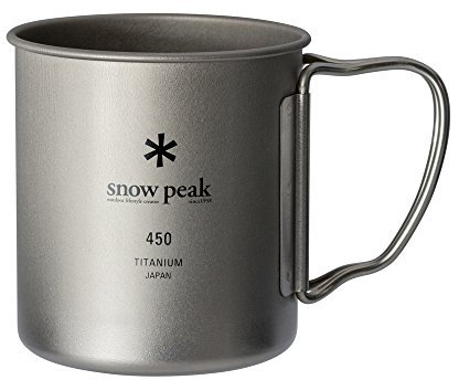 Snow Peak Mug à paroi simple en titane 450, MG-143