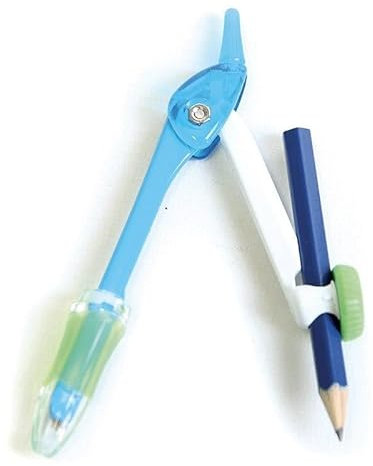 Zirkel TWIST N SAFE Metall blau weiß