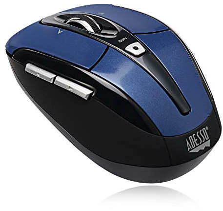 Adesso IMOUSE S60L WRLS OPTICAL NANO MOUSE BLU SCALABLE DPI 800/1600 6BTN DESIGN