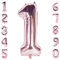 Rose Gold 1 Balloon 40 Inch Giant Helium Foil Number 0 to 9 Rose Gold Balloon Birthday Wedding Party Digital Decorations Number 1