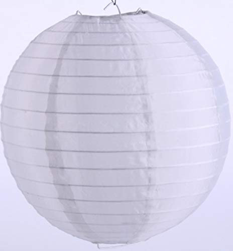 6 Stück Nylon Lampion Hellgrau, kleine Deko Laternen - Durchmesser 15 cm.