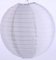 6 Stück Nylon Lampion Hellgrau, kleine Deko Laternen - Durchmesser 15 cm.