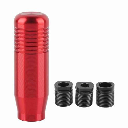 KIMISS Pomo cambio marchas aluminio para, 8.5 cm, rojo, palanca manual coche