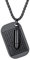 Richsteel Herren Kette mit Dog Tag Anhänger Armee Stil Poliert - Unisex - Schwarz - Edelstahl - Halskette