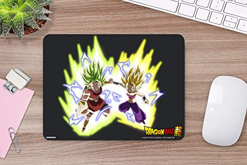 Tapis de souris pour ordinateur Dragon Ball Super Kefla et Kale Produit officiel TOEI Animation PVC | 28 x 21 cm | Produits originaux | Moquette PVC | Sol vinyle | Décoration de la maison | DBS