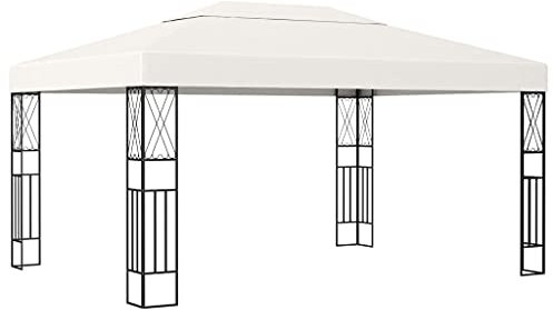 vidaXL Pavillon 3×4 m Creme Stoff