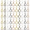 MiaLover 50 Stück Anhängerschlaufe Anhänger Kaution Verschluss Ösen Schlüsselanhänger Clip Anhänger Kaution Clip Anschluss für Schmuckherstellung oder Anhänger Machen(19 * 8mm,5 Farbe)