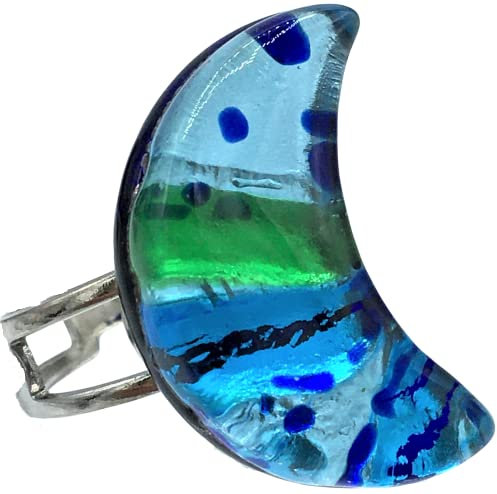 Ring aus Muranoglas, antike venezianische Murrine (Farbe C) (L284AR), Glas, Mehrfarbig