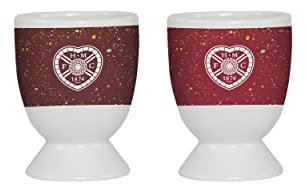 FOCO World Cup Euros SPL Premier League Porcelain Paint Splatter Soft Hard Boiled Egg Cups (Heart of Midlothian)