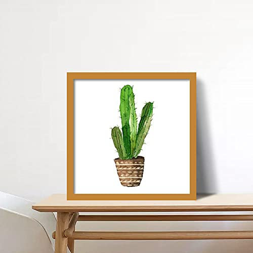 XQSSB Bilderrahmen Personalisiertes Geschenk Massivholz Leichtbau Wand 12,7 × 12,7cm Braun